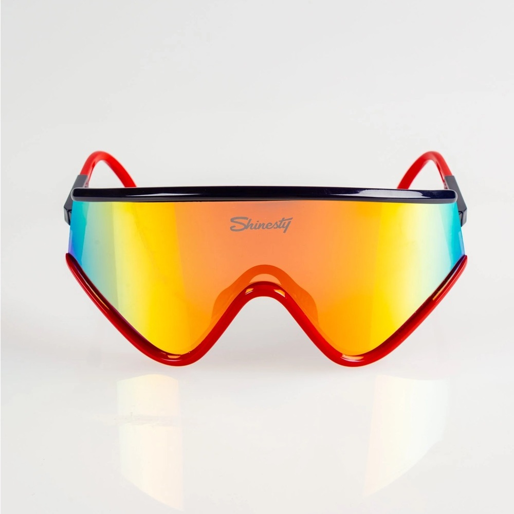Shinesty The Cornea Combusters | Red and Blue Revo Retro Macho Sunglasses